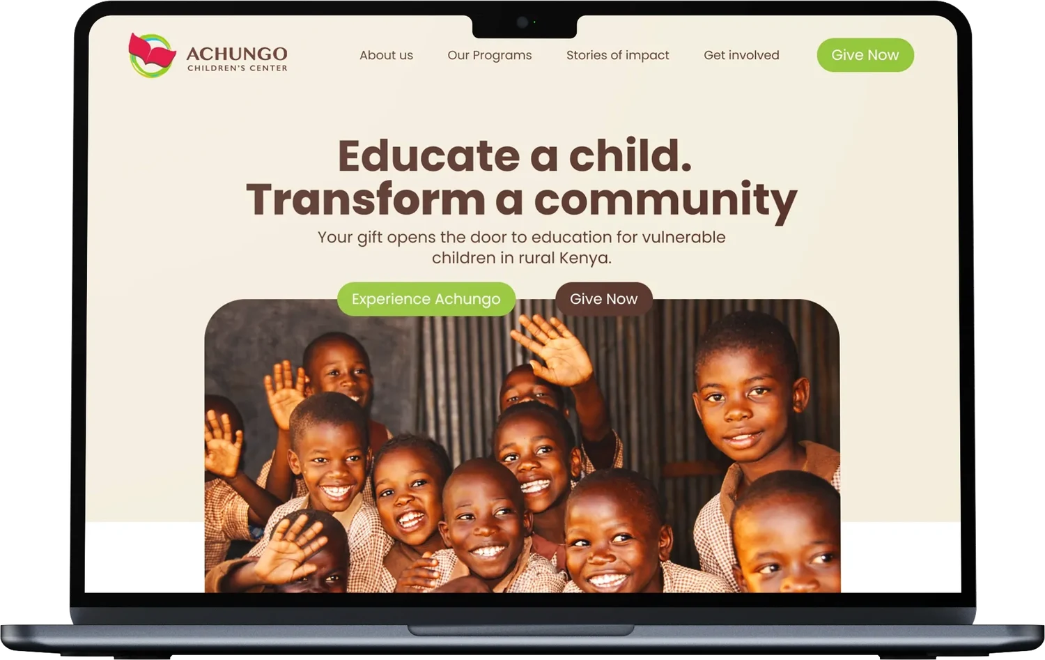 Achungo on a laptop