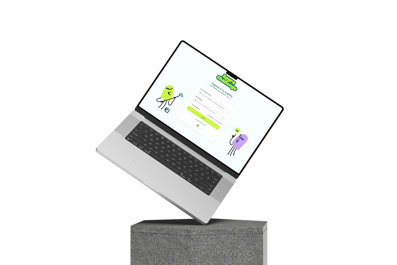 Spyro Challenge login on a laptop